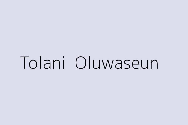 Tolani  Oluwaseun 